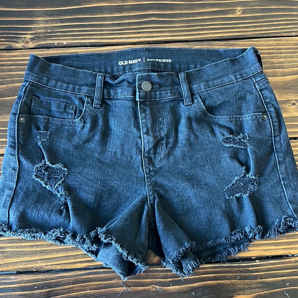 Old Navy Black Denim Shorts - Size 6